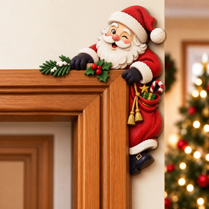 ⏰LAATSTE DAG 50% KORTING 🎅Kerst-Peekaboo-hoekversiering voor het deurkozijn