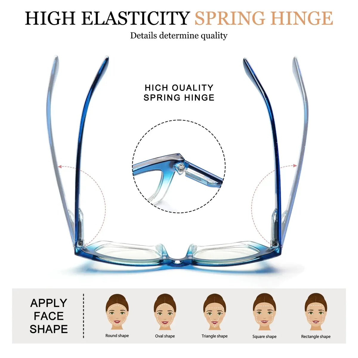 Hot Sale👓Anti Blue Light Glasses Set 4 Pairs Style Unisex Reading Glasses