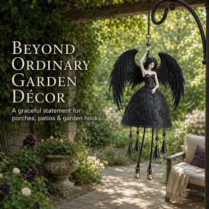 🖤 Dark Angel Gothic windgong – Betoverende hangende decoratie voor in de tuin