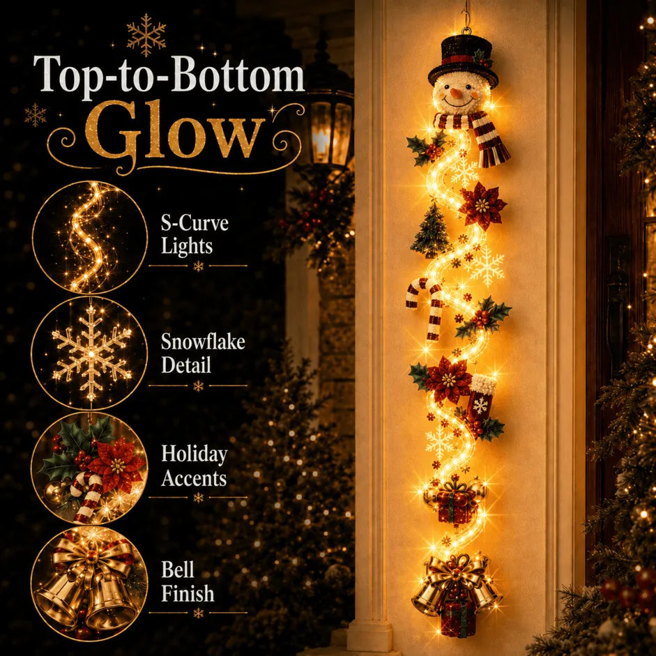 ⏳ Laatste dag: 49% KORTING – 🎄MerryCascade™ Lichtgevende kerstdeurhanger | 6 feestelijke lichtontwerpen✨