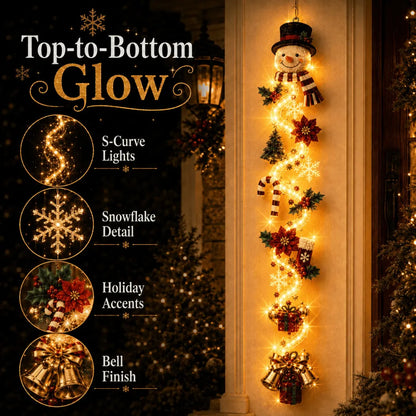 ⏳ Laatste dag: 49% KORTING – 🎄MerryCascade™ Lichtgevende kerstdeurhanger | 6 feestelijke lichtontwerpen✨