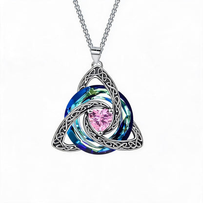 ✨Ketting met geboortesteen en Keltische drievoudige knoop – Een betekenisvol symbool van liefde en verbondenheid ❤️