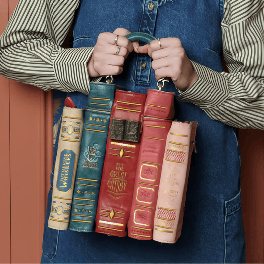 🔥2026 TOPAANBIEDING 49% KORTING 📚 Vintage handtas in de vorm van een stapel boeken