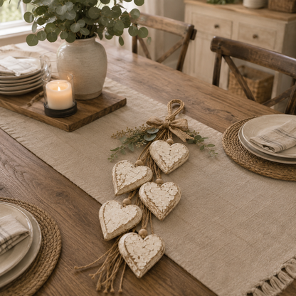 🤎 Wanddecoratie met hangend hartj