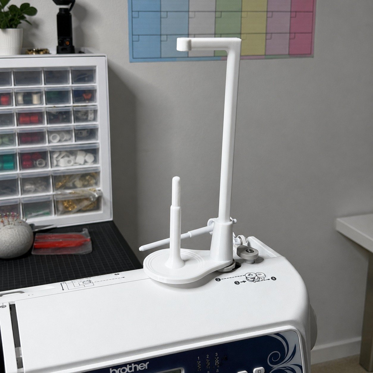 🧵Draadkloshouder met grote capaciteit🪡 (geschikt voor de meeste naaimachines op de Britse markt)