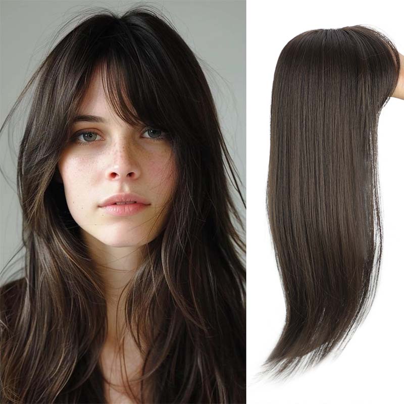 Golvend haarstuk | Ultradunne haarbasis | Licht haarstuk | Natuurlijk Remy haarstuk | Frisse look in seconden