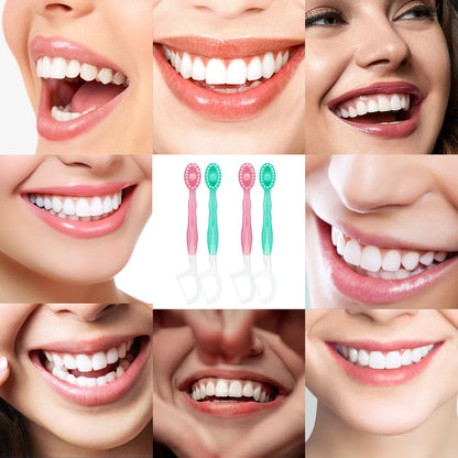 🎁5-in-1 mini-tandenborstel, tandzijde, tongschraper en tandenstokerset