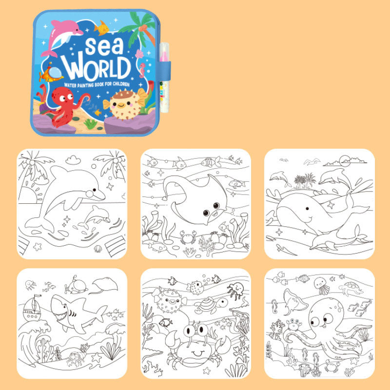 🌈 Watertekenboek voor kinderen: rustig boek 🌈