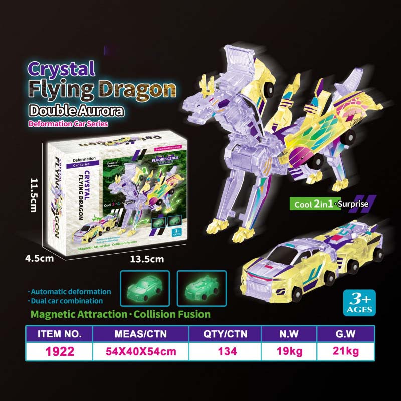 Nieuw product 2025 💥 Collision Transforming Dinosaur Car Toy