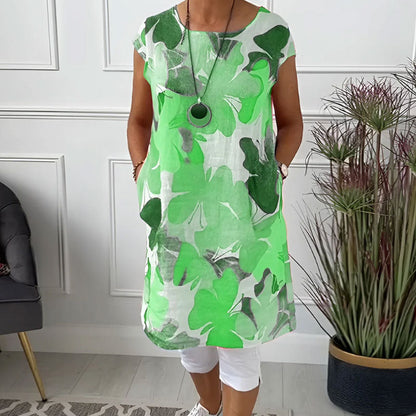 ✨Tijdelijke uitverkoop 39% KORTING🎁Bedrukte jurk met losse zakken