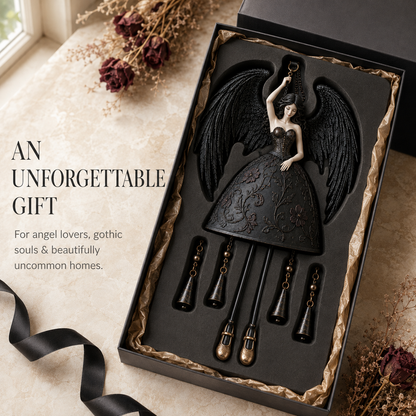 🖤 Dark Angel Gothic windgong – Betoverende hangende decoratie voor in de tuin