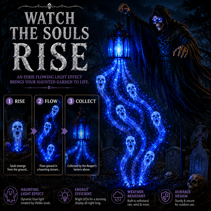 🎁Vandaag 50% KORTING🎁💀Halloween Soul Harvester geanimeerde tuinlamp