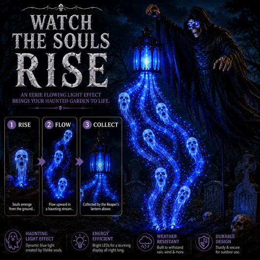 🎁Vandaag 50% KORTING🎁💀Halloween Soul Harvester geanimeerde tuinlamp
