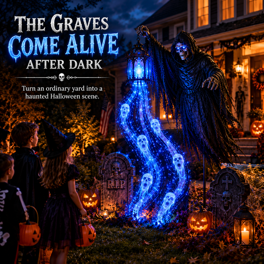 🎁Vandaag 50% KORTING🎁💀Halloween Soul Harvester geanimeerde tuinlamp