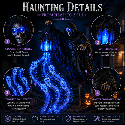 🎁Vandaag 50% KORTING🎁💀Halloween Soul Harvester geanimeerde tuinlamp