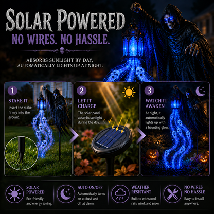 🎁Vandaag 50% KORTING🎁💀Halloween Soul Harvester geanimeerde tuinlamp