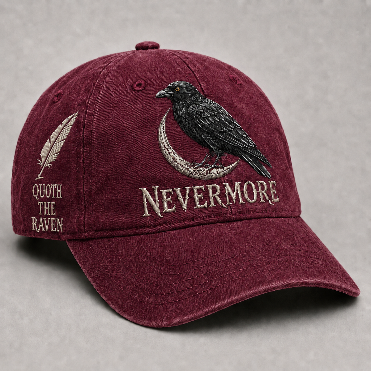 ⬛🐦Nevermore Raven Vintage-pet | Pet voor liefhebbers van gotische vogel