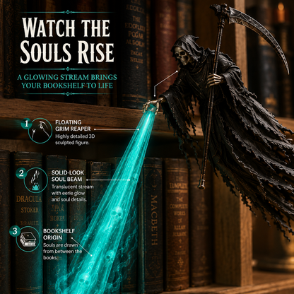 💀 The Soul Collector — Spookachtige doodskop-planklamp