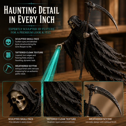 💀 The Soul Collector — Spookachtige doodskop-planklamp