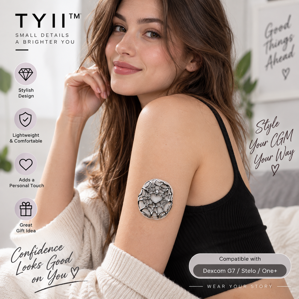 Decoratieve covers voor CGM-sensoren – Stijlvolle beschermhoezen geschikt voor Dexcom G7, Stelo & One+