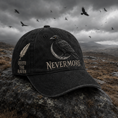 ⬛🐦Nevermore Raven Vintage-pet | Pet voor liefhebbers van gotische vogel