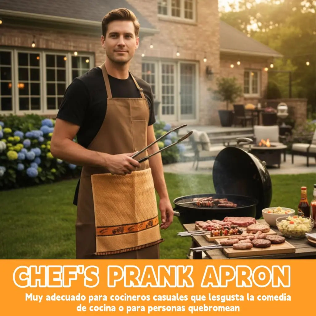 🔥 ‘Chef-kok’-schort — Het barbecuecadeau dat niemand ziet aankome