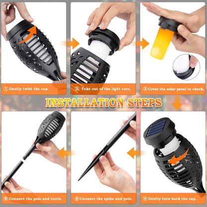 🔥2025 Zonnezaklampen - Flikkerende Vlam Buitendecoratie