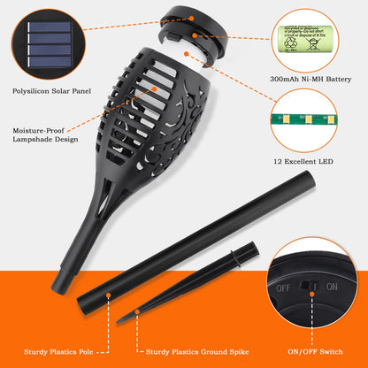 🔥2025 Zonnezaklampen - Flikkerende Vlam Buitendecoratie