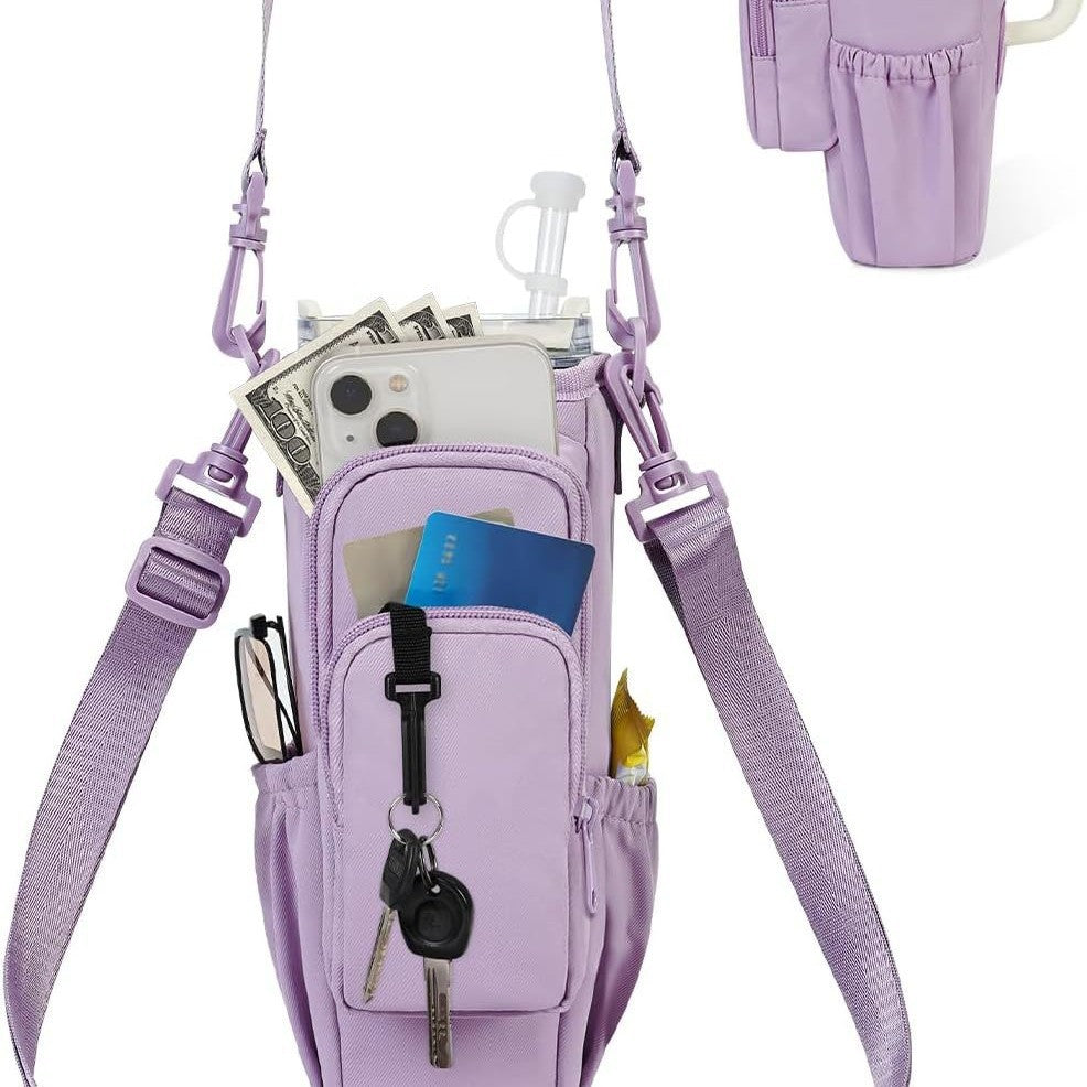 Verstelbare schoudertas met thermosbekerhouder voor 40 oz