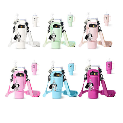 Verstelbare schoudertas met thermosbekerhouder voor 40 oz