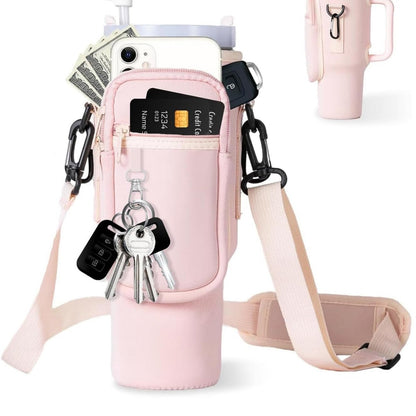 Verstelbare schoudertas met thermosbekerhouder voor 40 oz