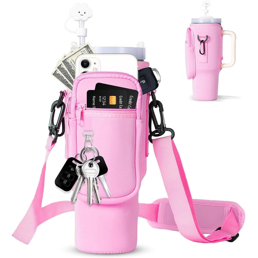 Verstelbare schoudertas met thermosbekerhouder voor 40 oz