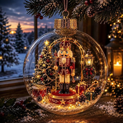 🎄Gloeiende kerstdiorama-kerstbal – Een kleine winterwereld in je handen