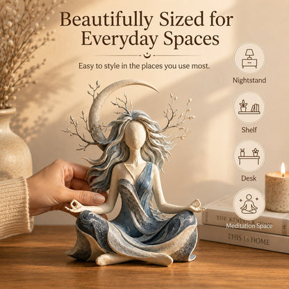 🧘 Rustgevend meditatiesculptuur | Sereen woonaccessoir
