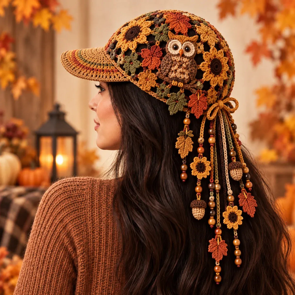 🔥LAATSTE DAG 50% KORTING - 🍂 Handgemaakte gehaakte herfst-baseballpet voor dames