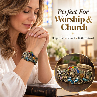 🔥 Laatste dag: 49% KORTING - ✝️ Door het geloof geïnspireerde Jezus-armband | Antiek messing met bijbeltekst