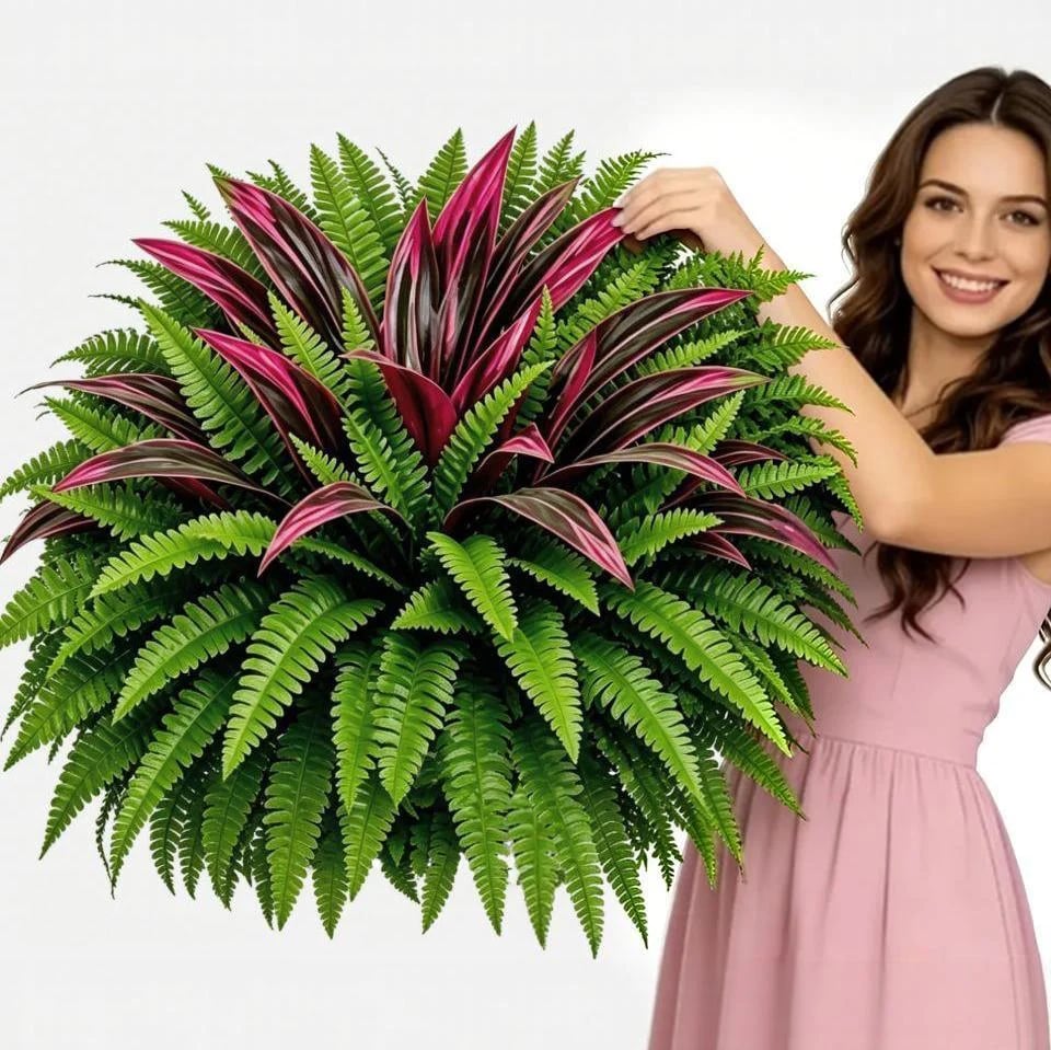 🌿 Levensechte kunstvaren & rode dracaena: UV-bestendige plant voor buiten! ✨