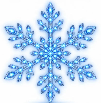 ❄️ LED-wandlampjes in de vorm van sneeuwvlokken | 3D-kerstversiering met sneeuwvlokken | Sets met 12, 24 en 36 sneeuwvlokken | Blauw en wit licht + afstandsbediening ✨