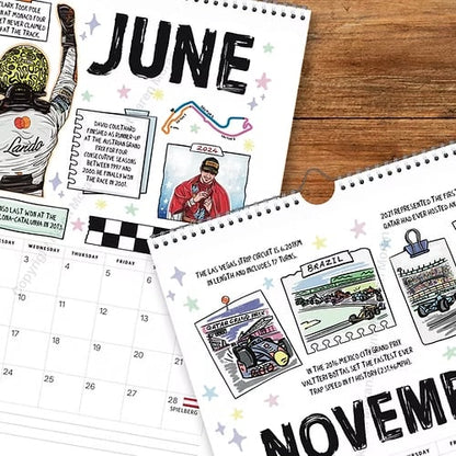 🔥LAATSTE DAG 50% KORTING - 🏎️📅F1 Scrapbook Racekalender 2026 — De ultieme racekalender voor fans om aan de muur te hange