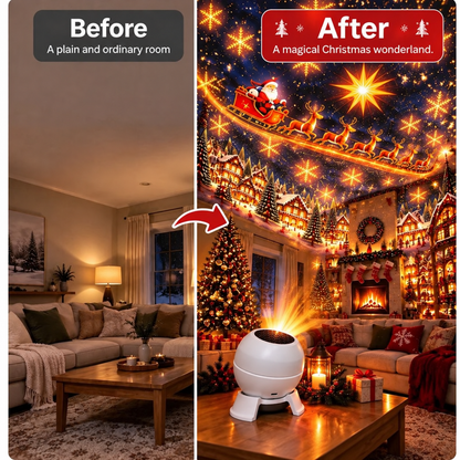 💡 Maak van elke kamer een kerstwonderland – Kerstprojectie-nachtlampje