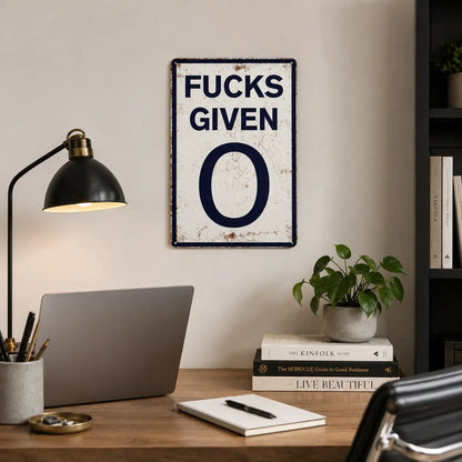 Grappig vintage metalen bordje – Parodie op snelheidslimiet, decoratie voor garage of mancave