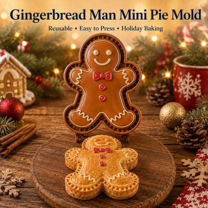 🎄 Mini-taartjesmaker met kerstfiguurtjes – Handvormige taartvorm en -pers voor de feestdagen
