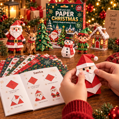 🎄DIY-kerstknutselpakket van papier – 250 vellen, 5 feestelijke thema’s🟌🌟