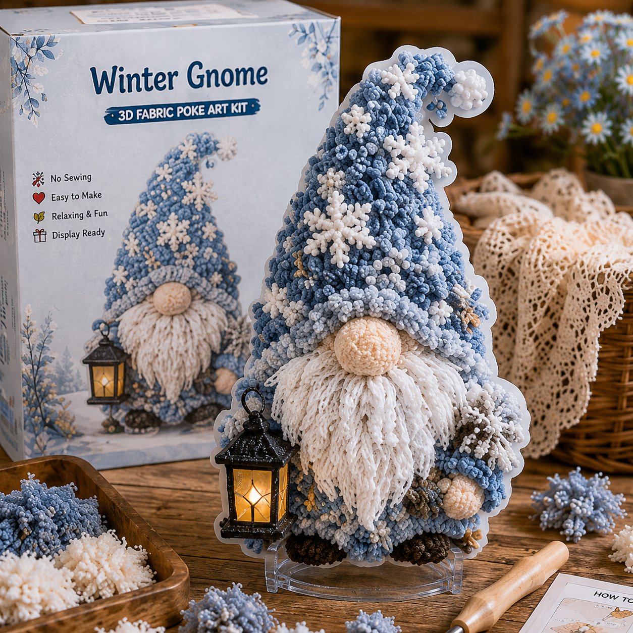 Gnome 3D-stof-poke-art-set🔥Koop er 2 en ontvang gratis verzending