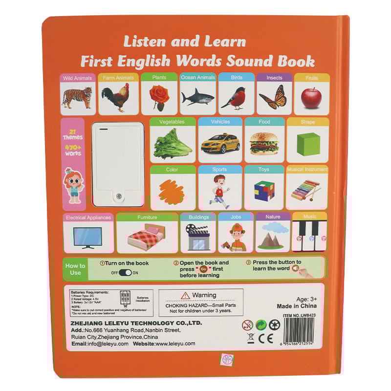 Engels leesboek/Mijn eerste Engelse speelgoedklanken - 470+ woorden, 21 thema's & leuke woordspelletjes! Perfect taalspeelgoed voor kinderen! 🇬🇧🔊