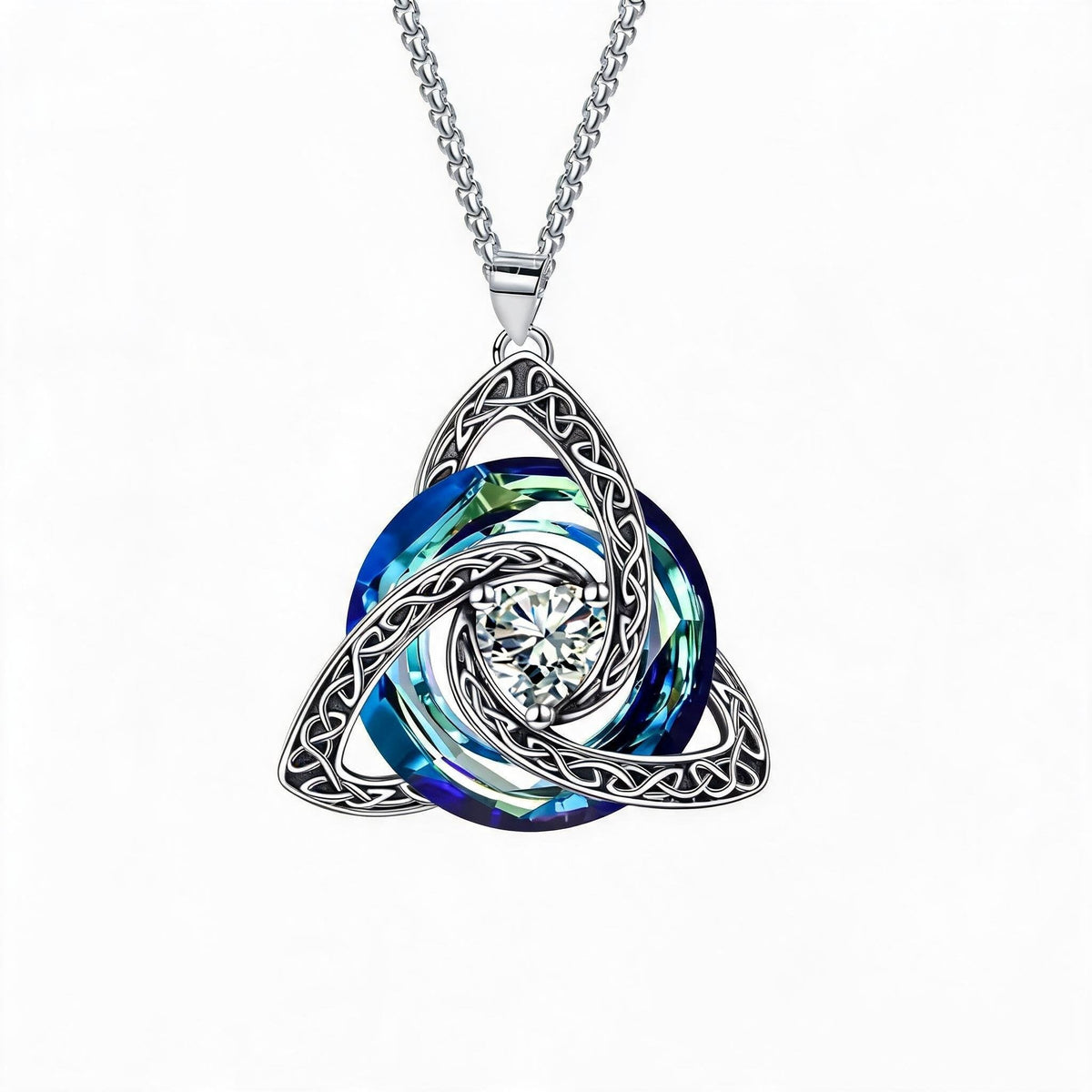 ✨Ketting met geboortesteen en Keltische drievoudige knoop – Een betekenisvol symbool van liefde en verbondenheid ❤️
