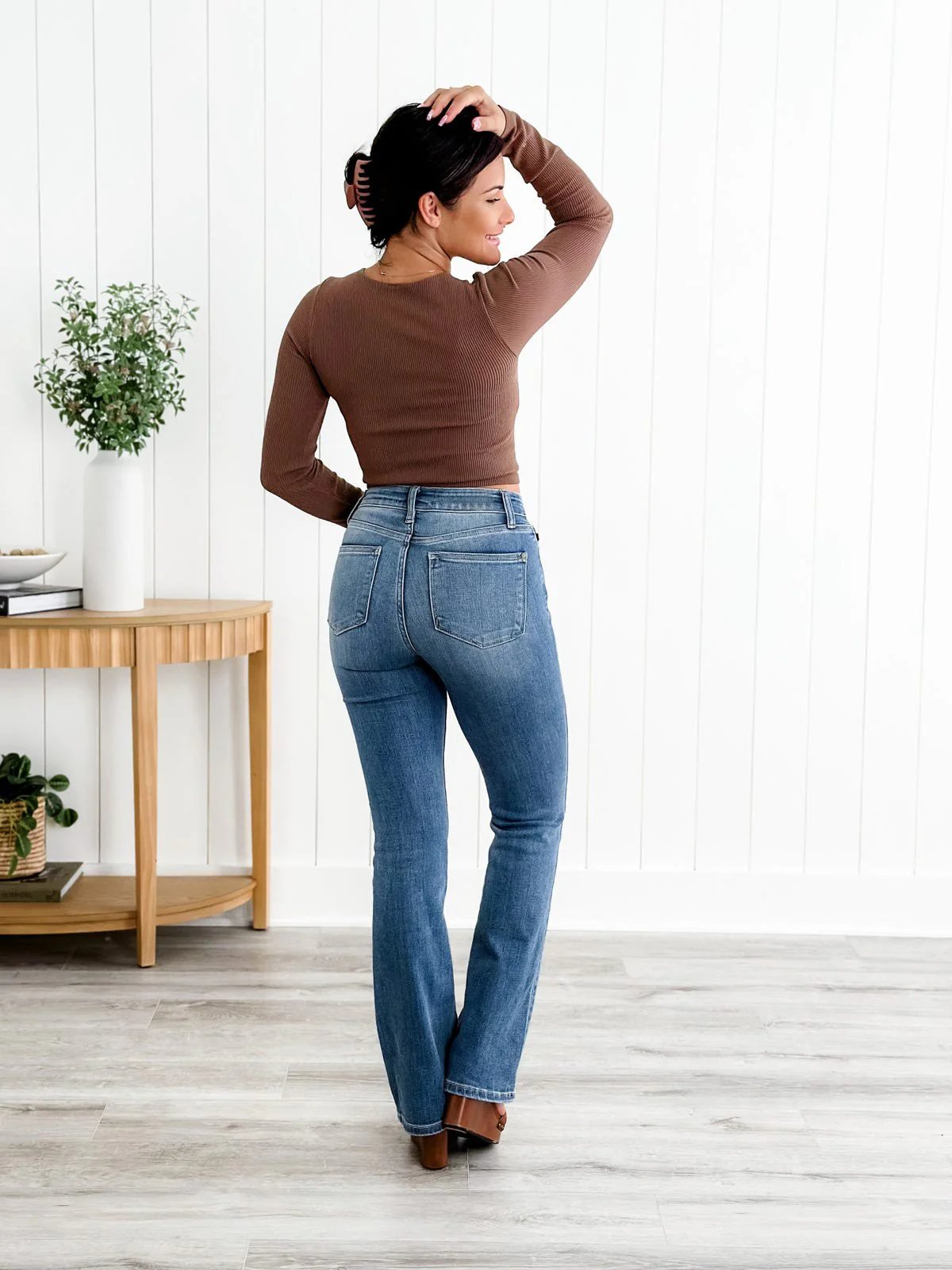 🍂Gratis verzending⏳Bum Control Bootcut Jeans👖
