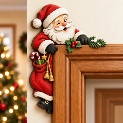 ⏰LAATSTE DAG 50% KORTING 🎅Kerst-Peekaboo-hoekversiering voor het deurkozijn