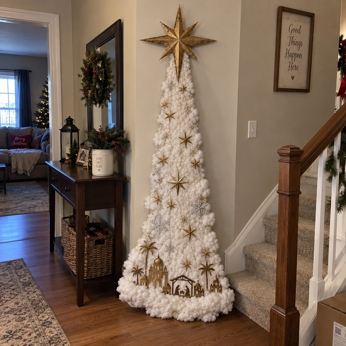 ✨Christmas Magic Trail-wandlamp – Een vleugje kerstmagie, rechtstreeks op je muur✨