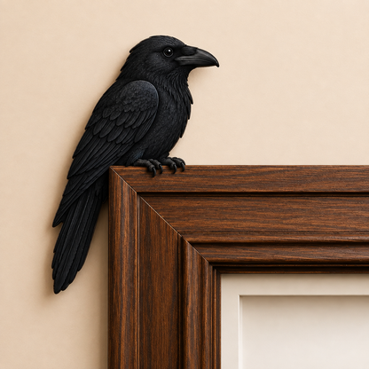 Houten uil als deurversierin